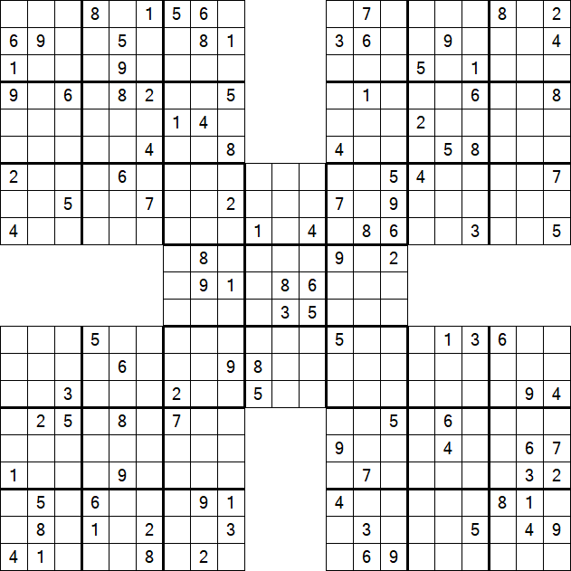 Samurai Sudoku - Hard