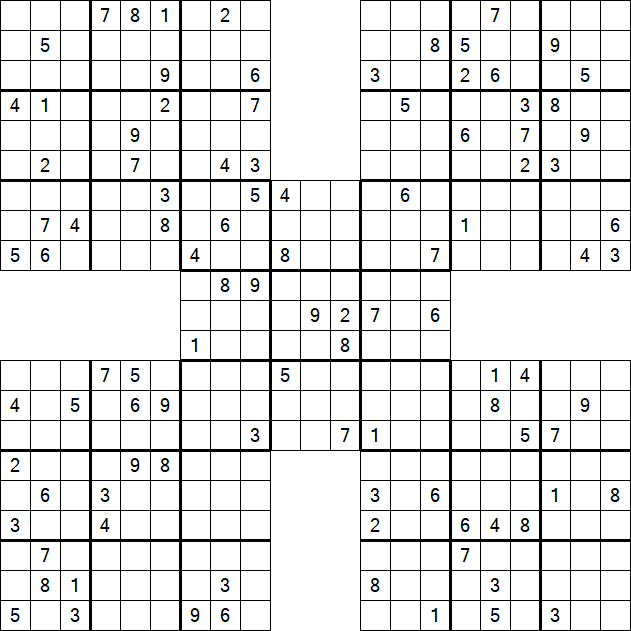 Samurai Sudoku - Hard
