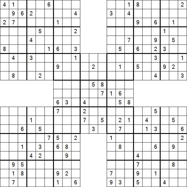 Samurai Sudoku - Hard