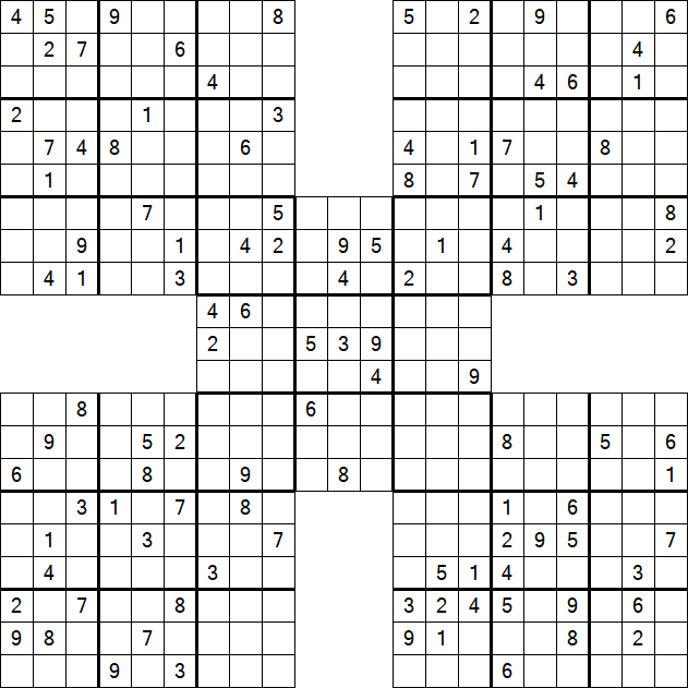 Samurai Sudoku - Hard