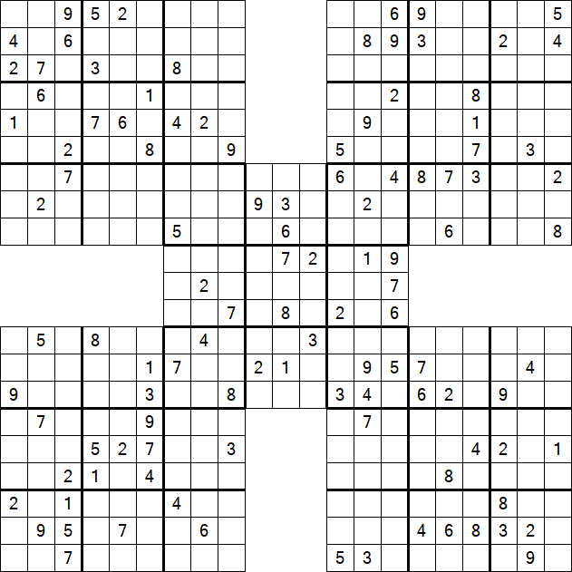 Samurai Sudoku - Difícil