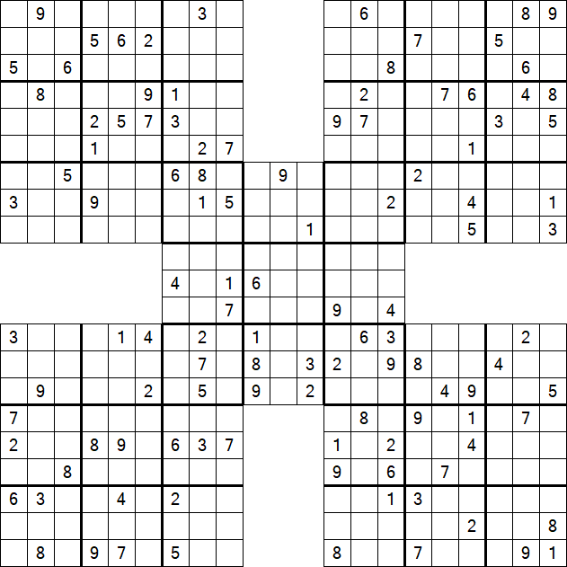 Samurai Sudoku - Hard