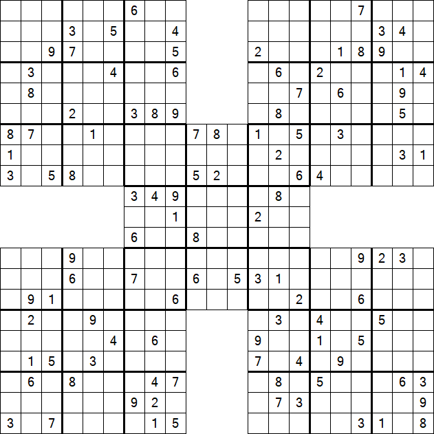 Samurai Sudoku - Hard