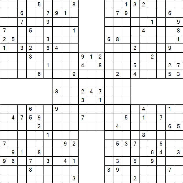 Samurai Sudoku - Hard