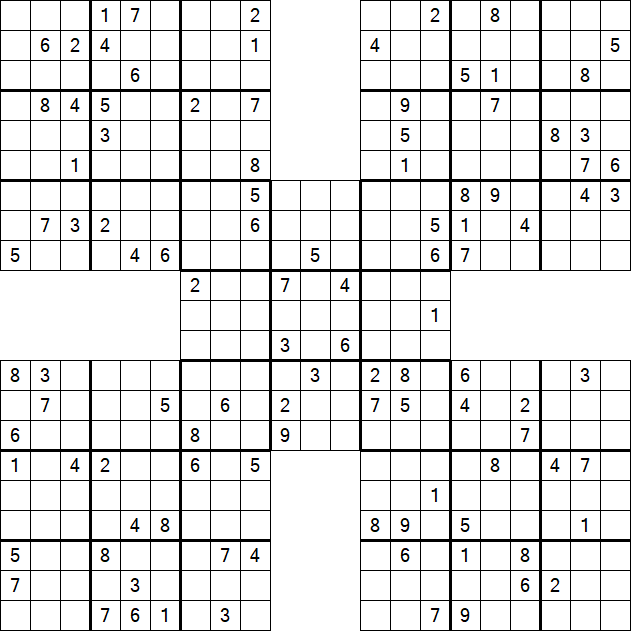 Samurai Sudoku - Hard