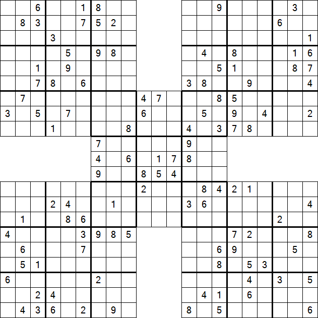 Samurai Sudoku - Hard