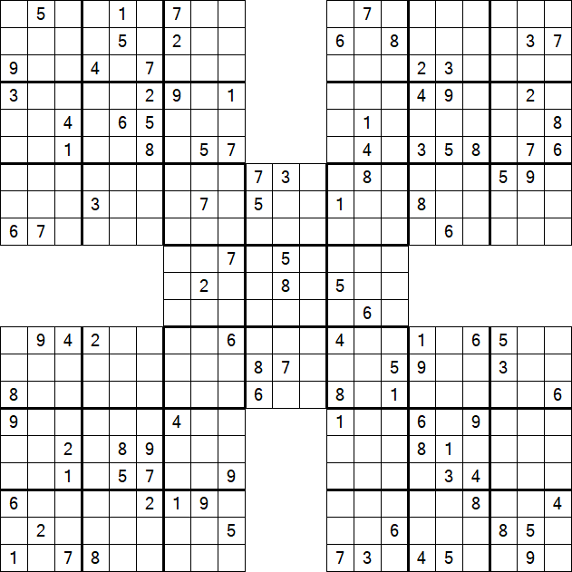 Samurai Sudoku - Hard