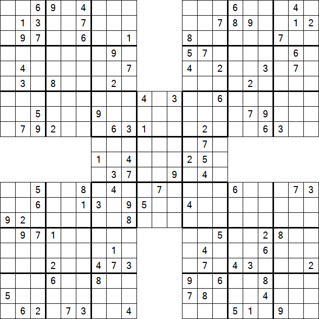 Samurai Sudoku - Difícil