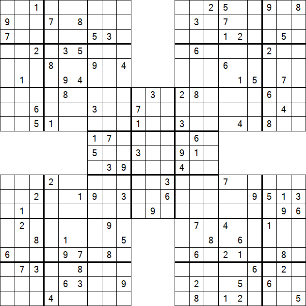 Samurai Sudoku - Difícil