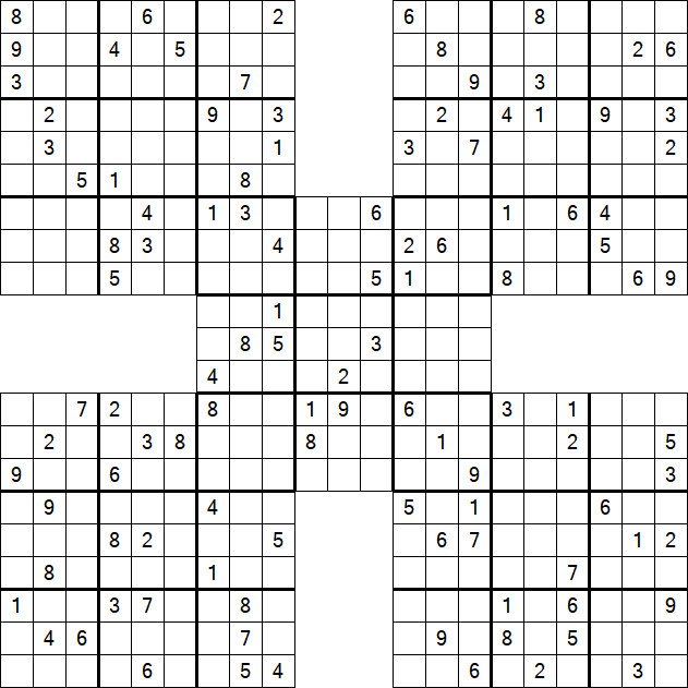Samurai Sudoku - Difícil
