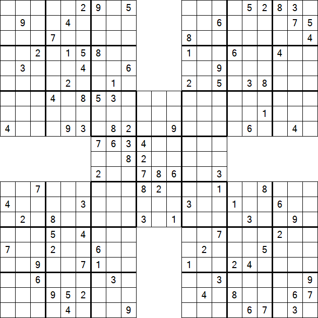 Samurai Sudoku - Schwierig