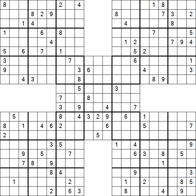 Samurai Sudoku - Difícil