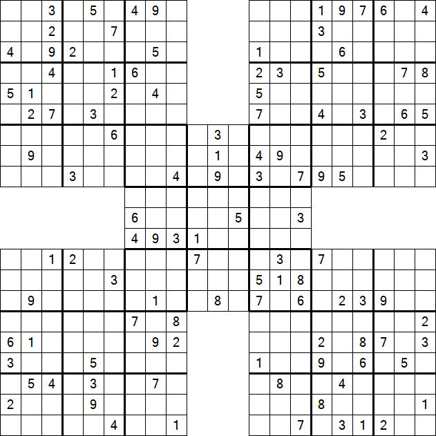 Samurai Sudoku - Difícil