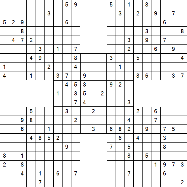 Samurai Sudoku - Difícil