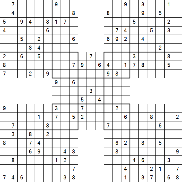 Samurai Sudoku - Difícil