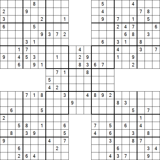 Samurai Sudoku - Difícil