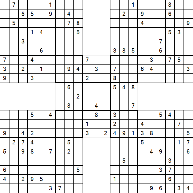 Samurai Sudoku - Difícil