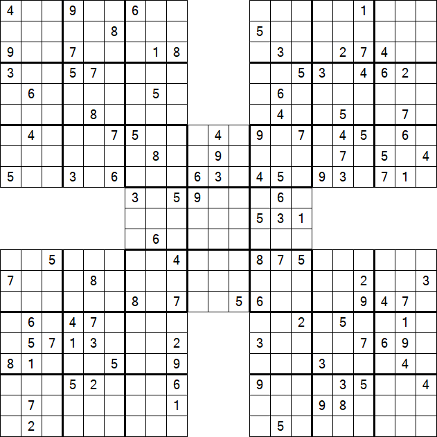 Samurai Sudoku - Difícil