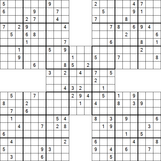 Samurai Sudoku - Difícil