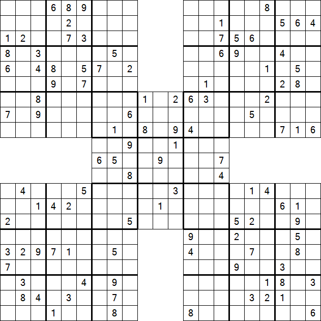 Samurai Sudoku - Difícil
