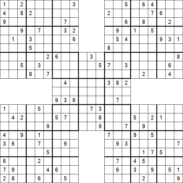 Samurai Sudoku - Difícil