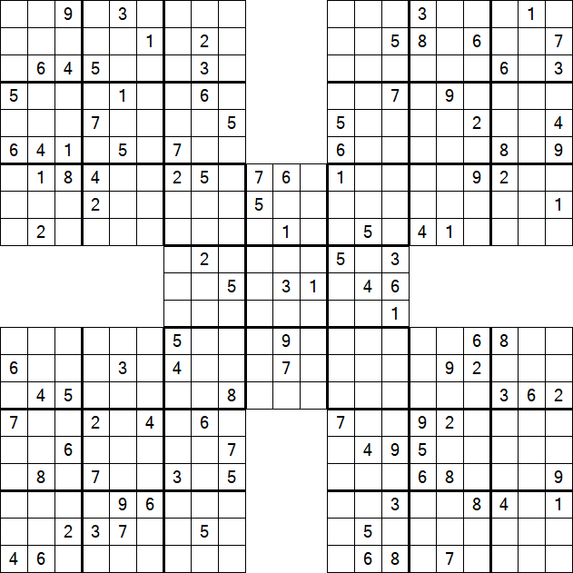 Samurai Sudoku - Difícil