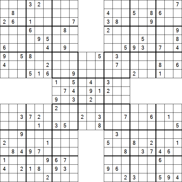 Samurai Sudoku - Hard