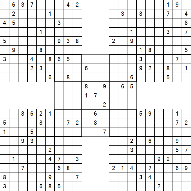 Samurai Sudoku - Hard