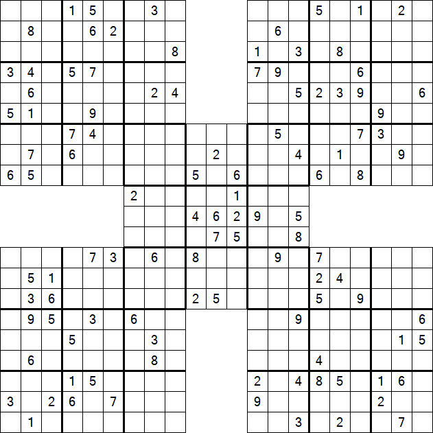 Samurai Sudoku - Hard