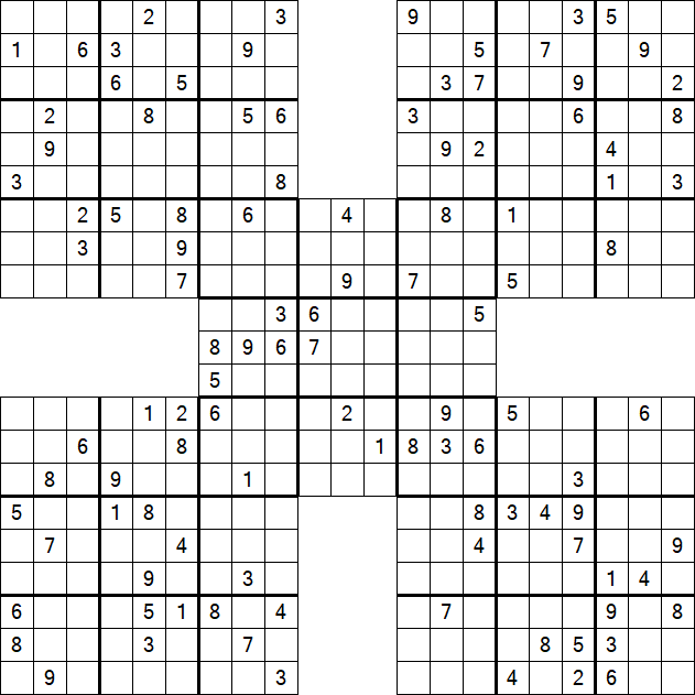 Samurai Sudoku - Hard