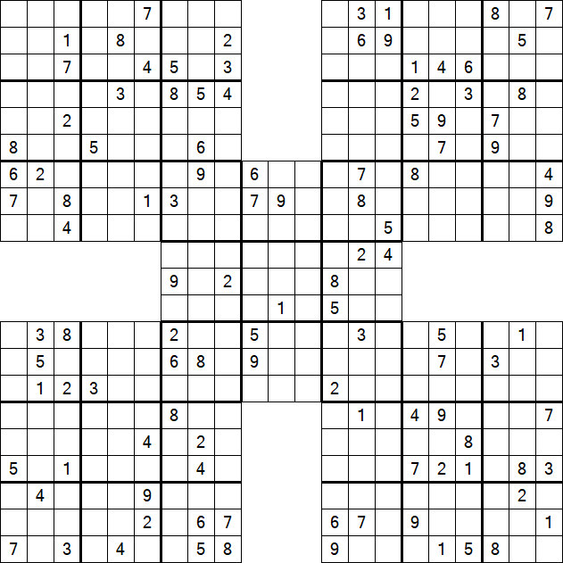 Samurai Sudoku - Hard