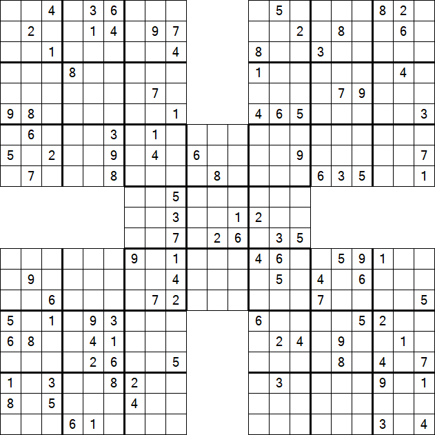 Samurai Sudoku - Hard