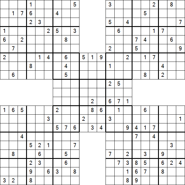 Samurai Sudoku - Hard