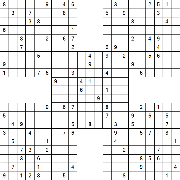 Samurai Sudoku - Hard
