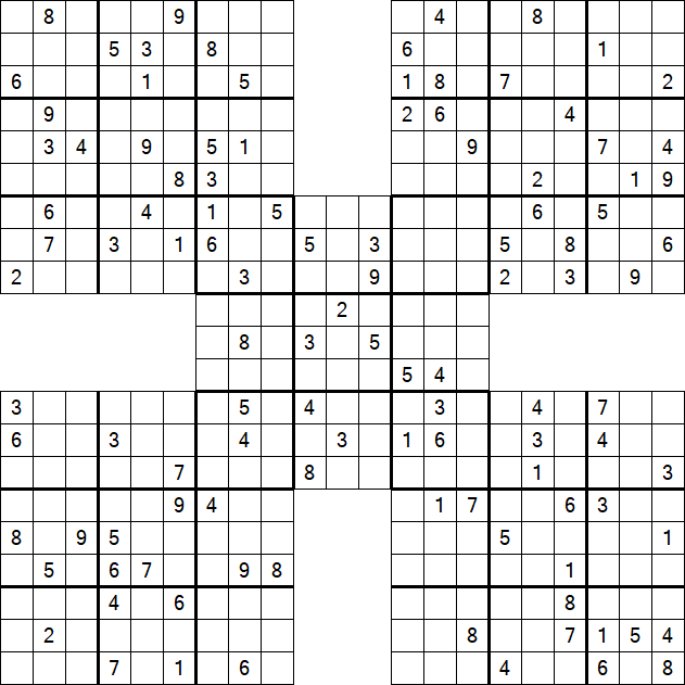 Samurai Sudoku - Hard