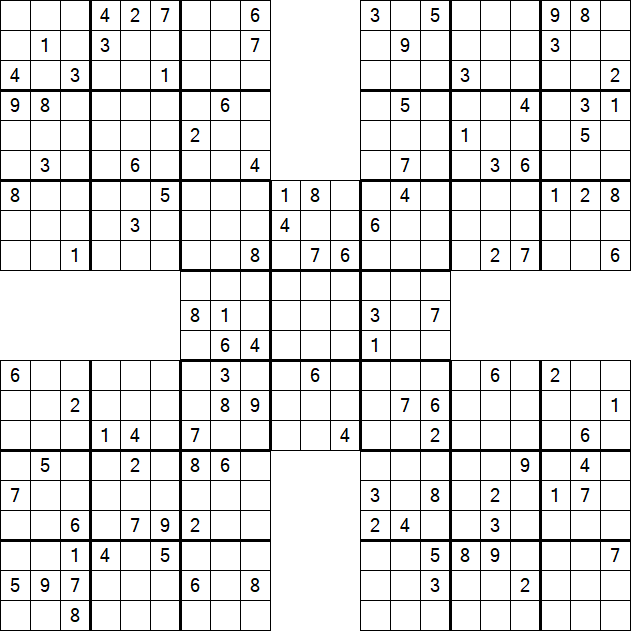 Samurai Sudoku - Hard