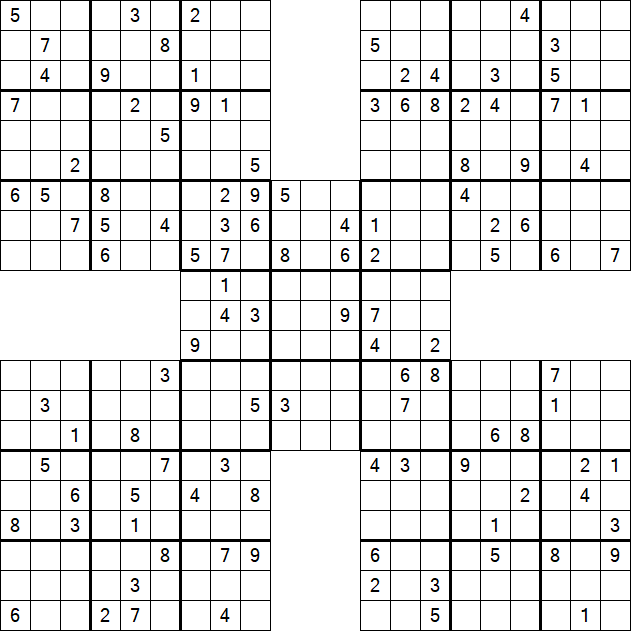 Samurai Sudoku - Hard