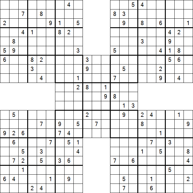 Samurai Sudoku - Hard