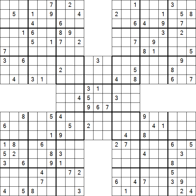 Samurai Sudoku - Hard