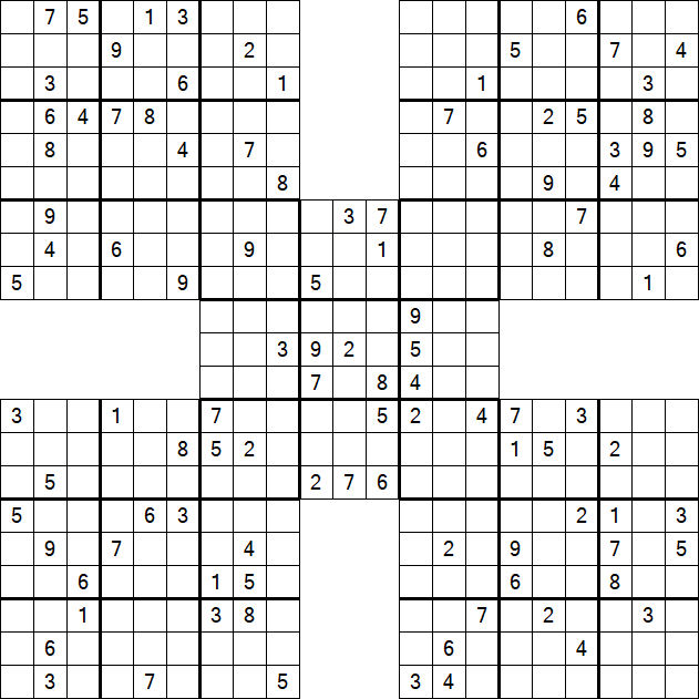 Samurai Sudoku - Hard