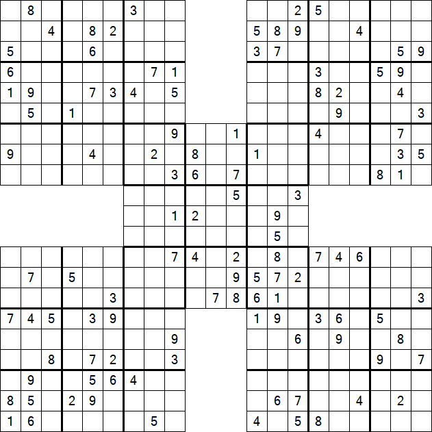 Samurai Sudoku - Hard