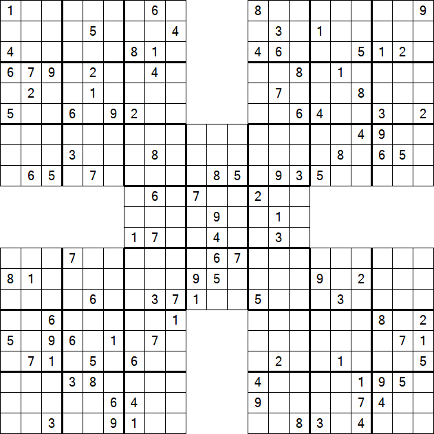 Samurai Sudoku - Hard