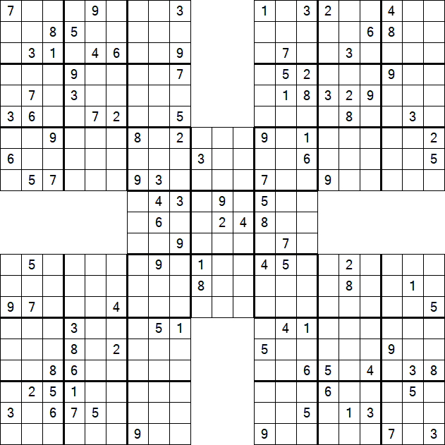 Samurai Sudoku - Hard