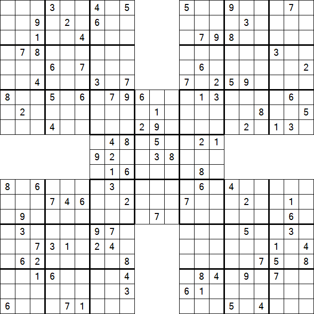 Samurai Sudoku - Hard