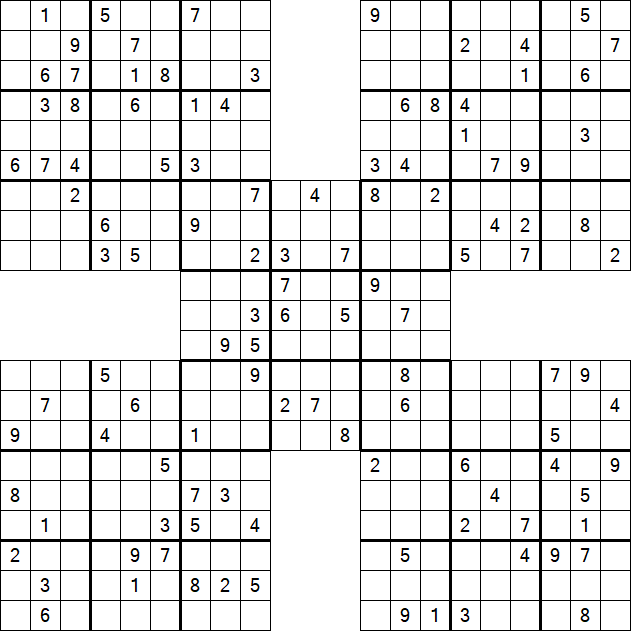 Samurai Sudoku - Hard