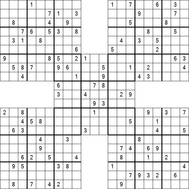 Samurai Sudoku - Hard