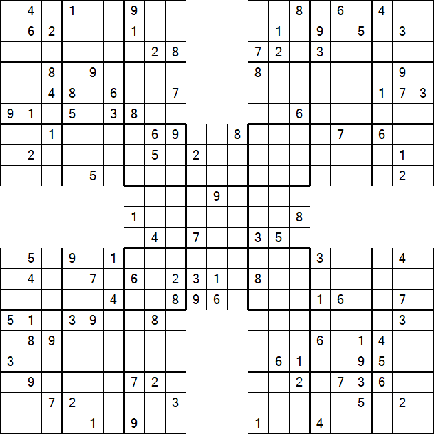 Samurai Sudoku - Difícil