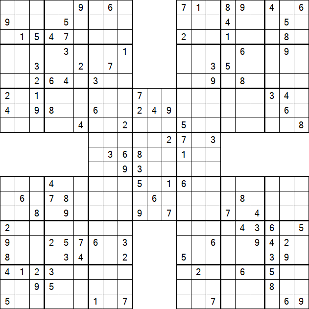 Samurai Sudoku - Difícil