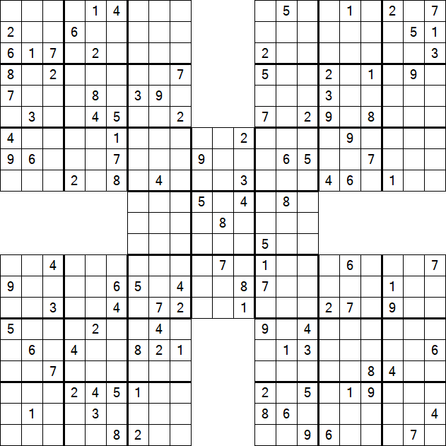 Samurai Sudoku - Hard