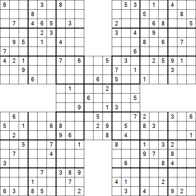 Samurai Sudoku - Hard